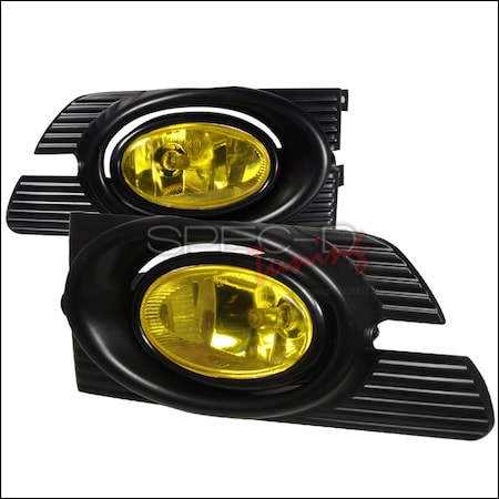 Spec-D Tuning 01-02 Honda Accord 4 Door Oe Style Fog Lights Yellow LF-ACD014AMOEM-RS